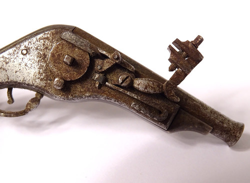 Miniature Wrought Iron Wheel Gun Nuremberg Workshops Germany 16th century