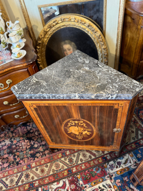 Pair of 18th century Louis XVI corner cupboards