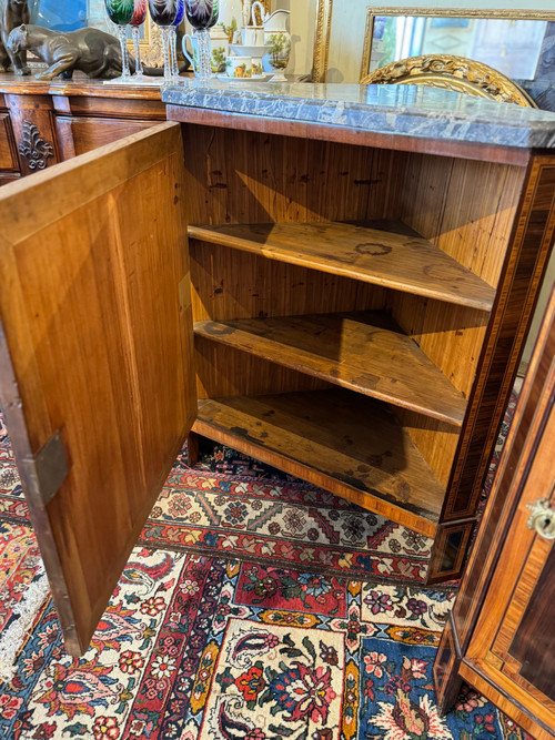 Pair of 18th century Louis XVI corner cupboards