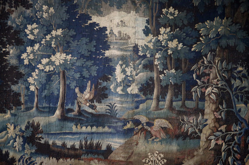 Aubusson tapestry, Greenery with birds, 18th century