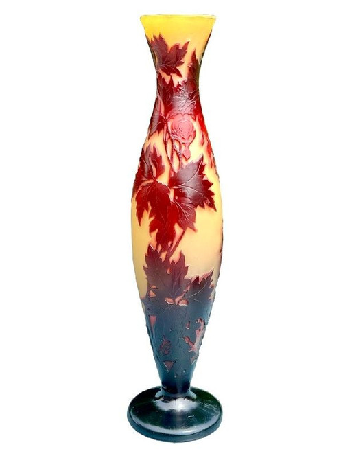 Emile Gallé Large Vase "Heart Of Mary"