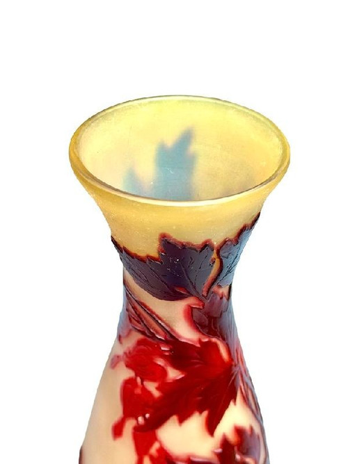 Emile Gallé Large Vase "Heart Of Mary"