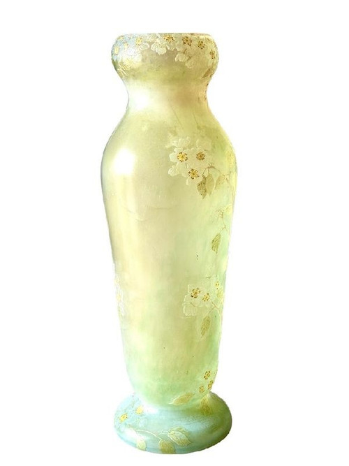 Legras Monumental Vase "Apple Blossoms"