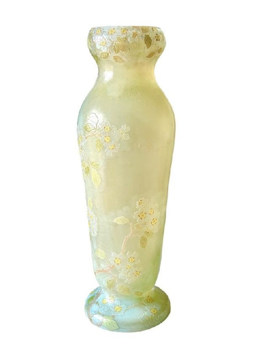 Legras Monumental Vase "Apple Blossoms"