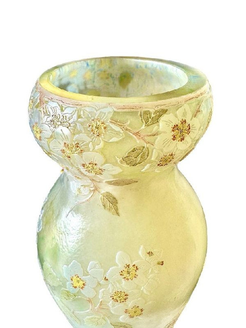 Legras Monumental Vase "Apple Blossoms"