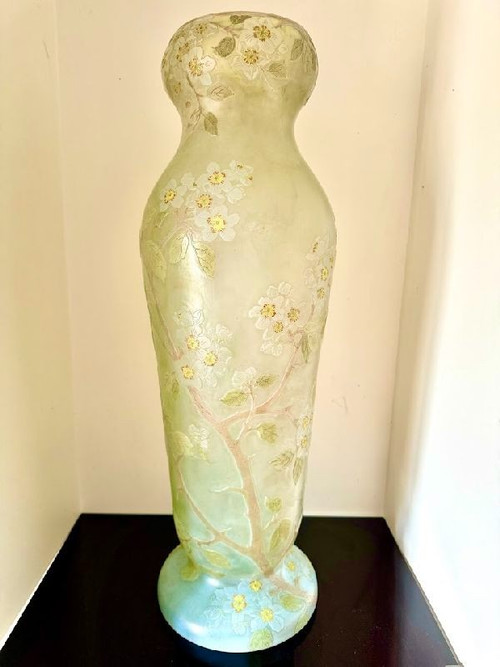 Legras Monumental Vase "Apple Blossoms"