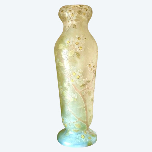 Legras Monumental Vase "Apple Blossoms"