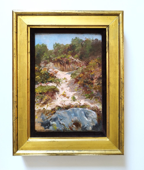 Oil Painting Mediterranean Landscape 19th C