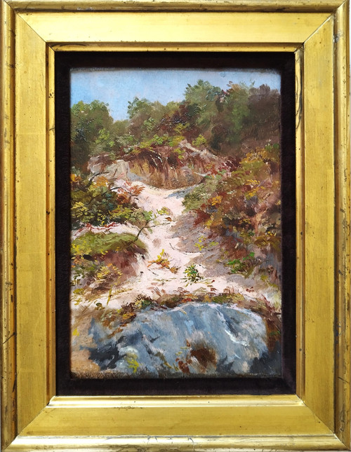 Oil Painting Mediterranean Landscape 19th C