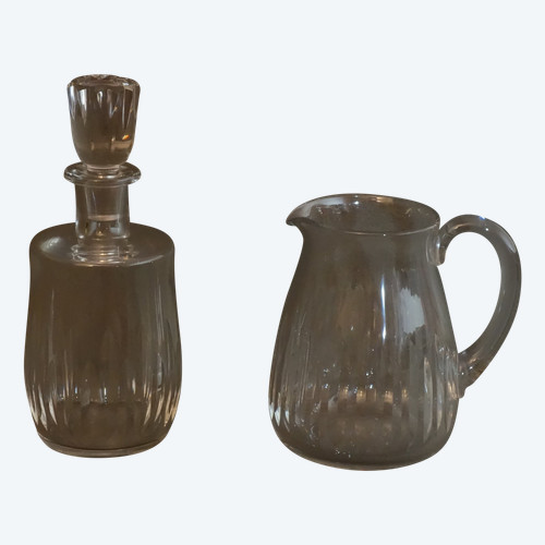   Baccarat carafe and pitcher Cassino model.