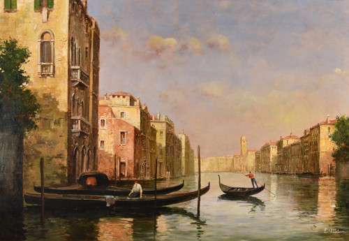 View Of Venice With The Grand Canal, Antoine Bouvard (l'isere 1875 - Paris 1957) 