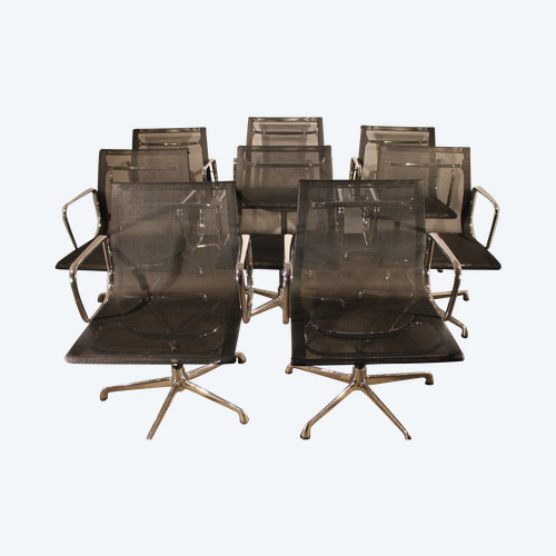  Set of 8 Eames armchairs