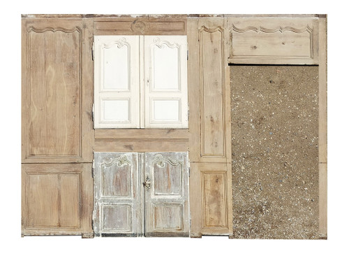 18th Century Woodwork Trumeau In Oak And Other Woodwork Old Doors