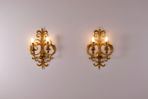 Large Florentine sconces (3 pairs)