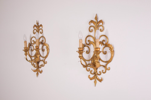 Large Florentine sconces (3 pairs)