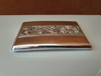 Etui à Cigarettes, Argent Massif, Indochine , Début XX°.