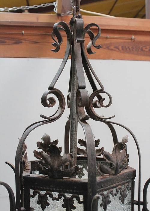 Natural Wrought Iron Lantern - Late 19th century