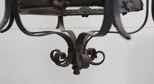 Natural Wrought Iron Lantern - Late 19th century