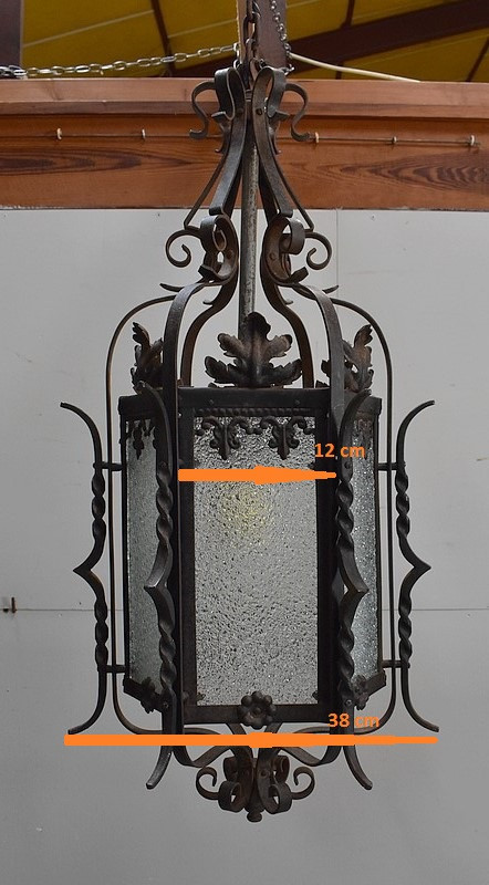 Natural Wrought Iron Lantern - Late 19th century