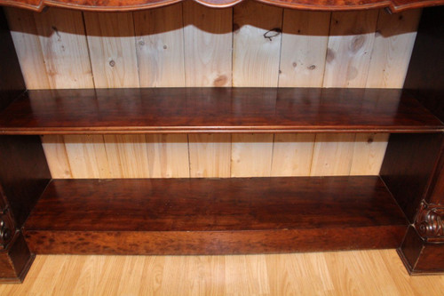 Large 19th century dappled mahogany console table