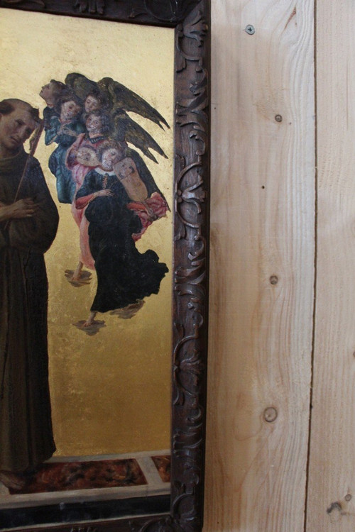 Painting Of Saint Francis Of Assisi With Angels By Sandro Botticelli