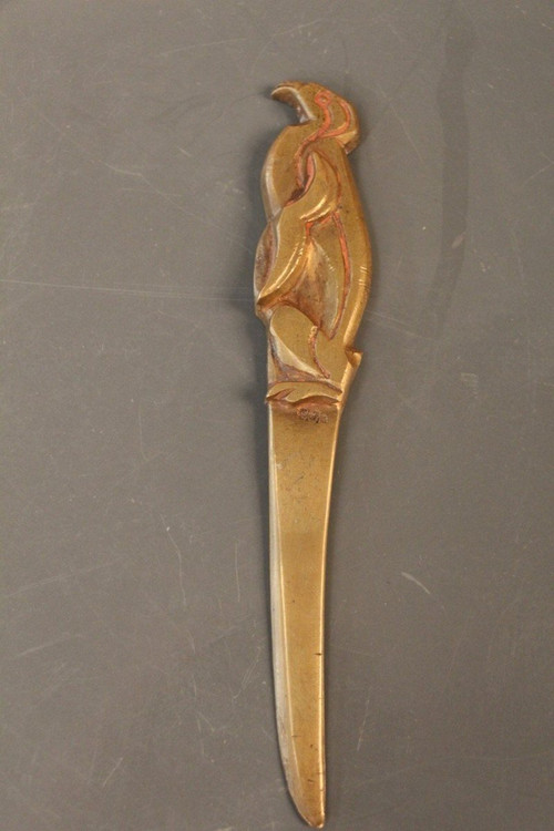 Bronze Letter Opener Signed Aristide Colotte