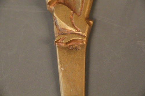 Bronze Letter Opener Signed Aristide Colotte