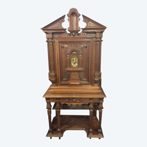 Cabinet - Neo-renaissance - Walnut - Bronze - V. 1880.