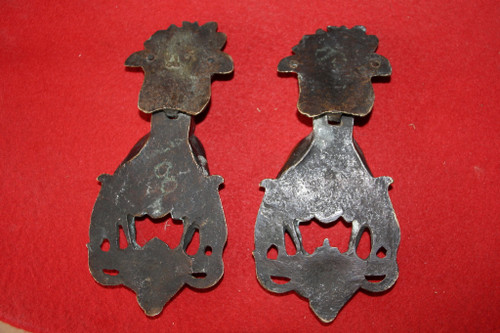 Paire De Heurtoirs De Porte En Bronze