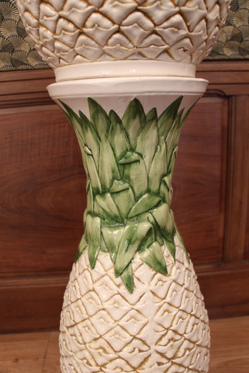 Column With Its Earthenware Pot Cover, Pineapple Model