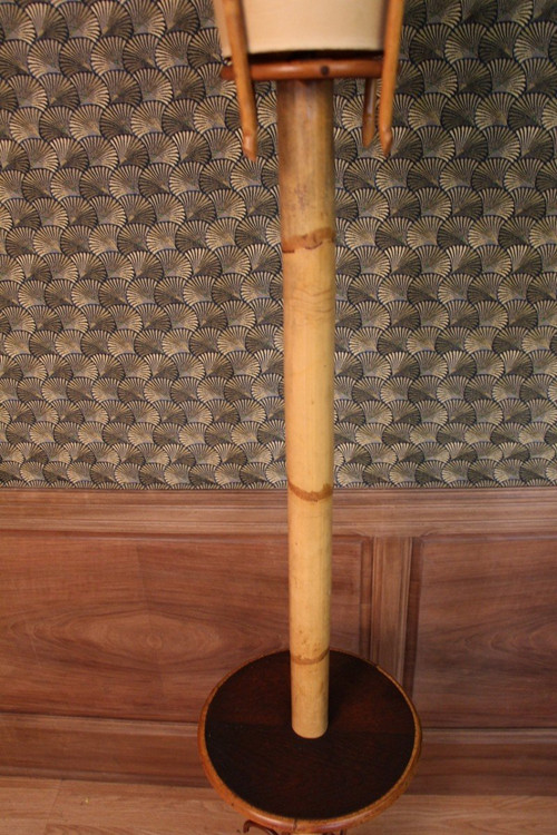 Rattan And Bamboo Floor Lamp 60's