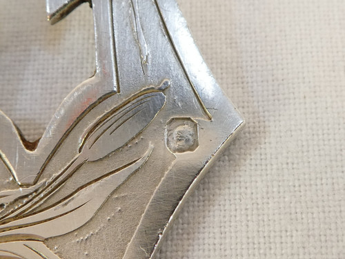 Solid SILVER fish service cutlery 19 eme Victor BOIVIN ( son)