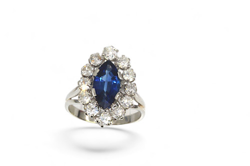 Sapphire and Diamond Ring