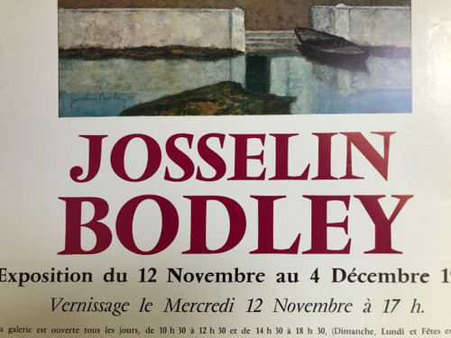 Poster Josselin Bodley Galerie Bernheim-Jeune Parigi 1969