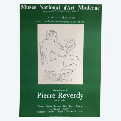 Poster Picasso, Pierre Reverdy et ses amis Musée national d'art moderne Paris 1970