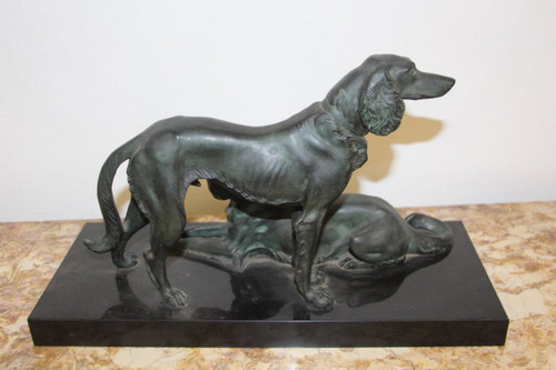 Bronze Aux Levriers art deco 