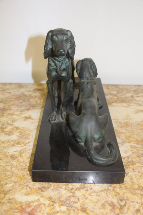 Bronze Aux Levriers art deco 