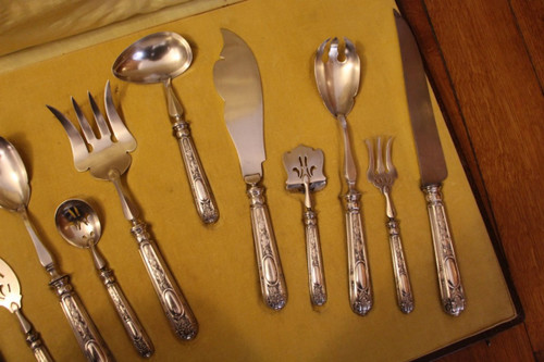 Large Serving Set In Sterling Silver