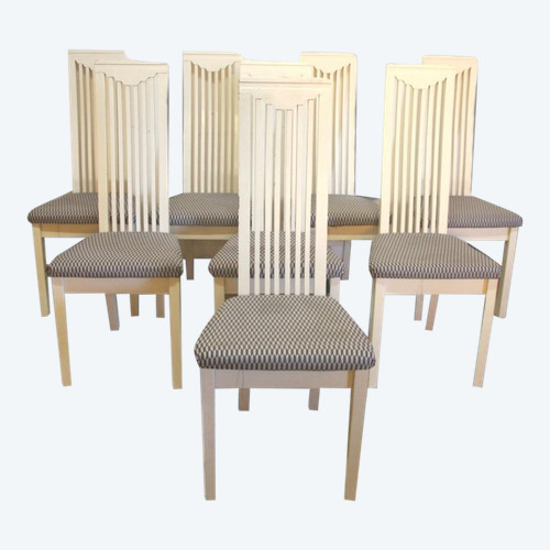 Set di otto sedie in stile Mackintosh