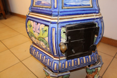 Stove In Toul-bellevue Earthenware, Decor By Auguste Majorelle