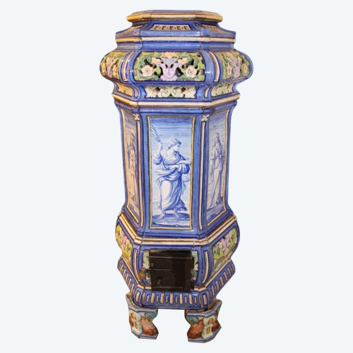 Stove In Toul-bellevue Earthenware, Decor By Auguste Majorelle