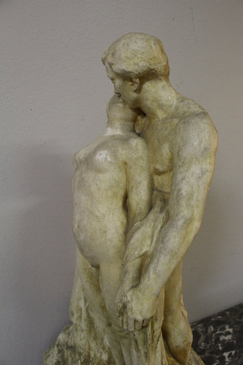 large preparatory sculpture by alfred finot for the vase