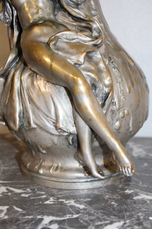 Silberne Bronze Jugendstil De Ferville Suan