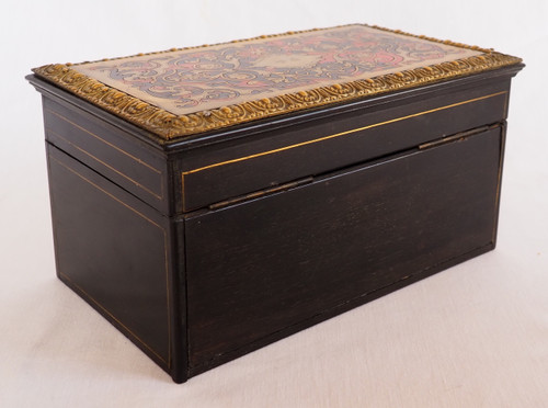 Vervelle Aîné: Boulle marquetry tea caddy, 19th century circa 1840 - 1850