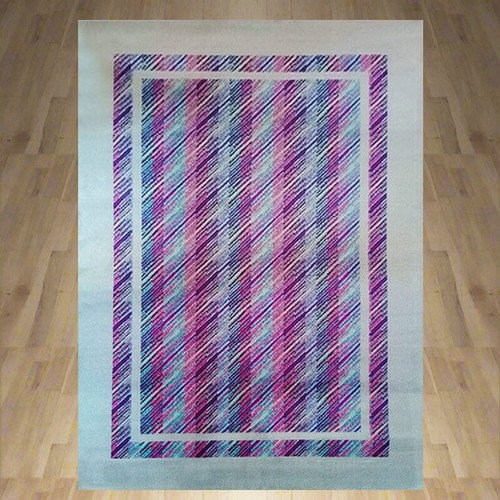 1980s Gorgeous Geometric Italian Woolen Rug by Missoni for T&J Vestor