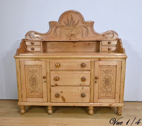 Pine sideboard enfilade, Wales - 1920