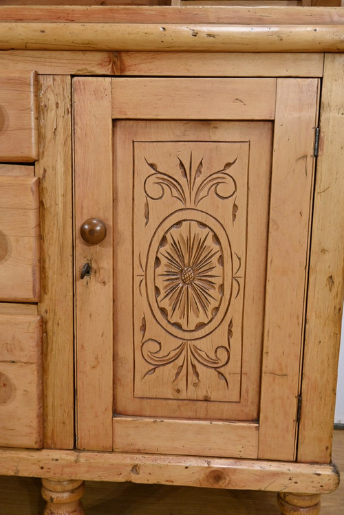 Pine sideboard enfilade, Wales - 1920