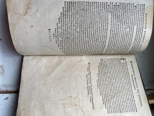 RARO e importante LIBRO DI PERIODO RINASCIMENTALE di grandi dimensioni "CONCILE GENERALE" Stampato a Colonia nel 1538