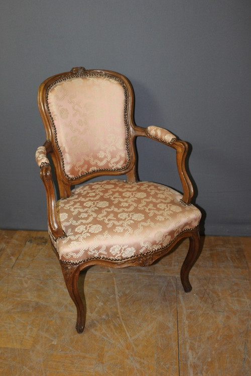 Fauteuil d'époque Louis XV En Bêtre XVIII