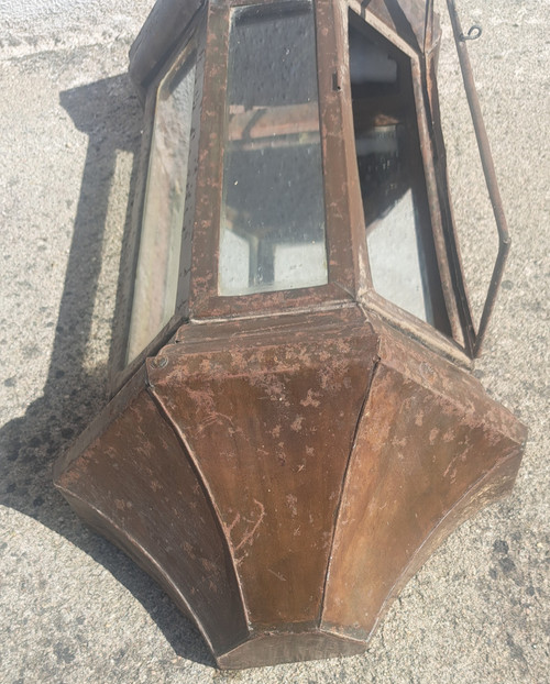 Antique wall-mounted lantern, mid-20th century